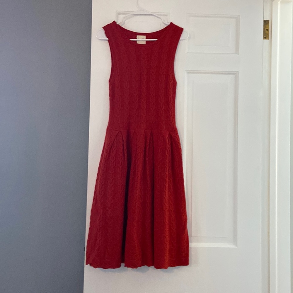Anthropologie’s Far Away From Close Pleated Sweater Dress